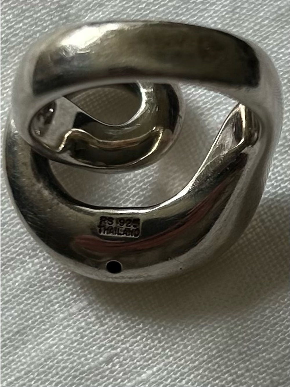 Sterling Silver Sculptural Spiral Ring - size 6 - Picture 6 of 9